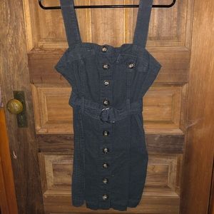 Mini Gray overall dress
